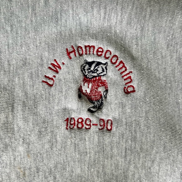 Vintage University of Wisconsin Badgers Homecoming Crewneck 1989 Sweatshirt - Picture 3 of 6